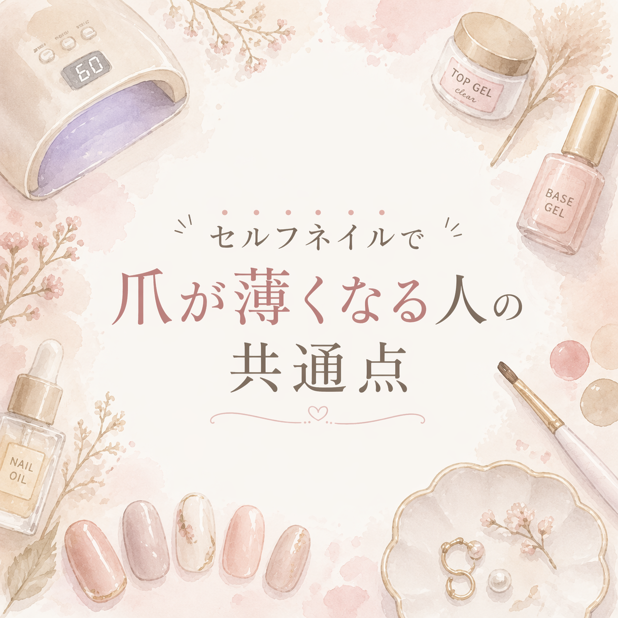 セルフネイルで爪が薄くなる人の共通点