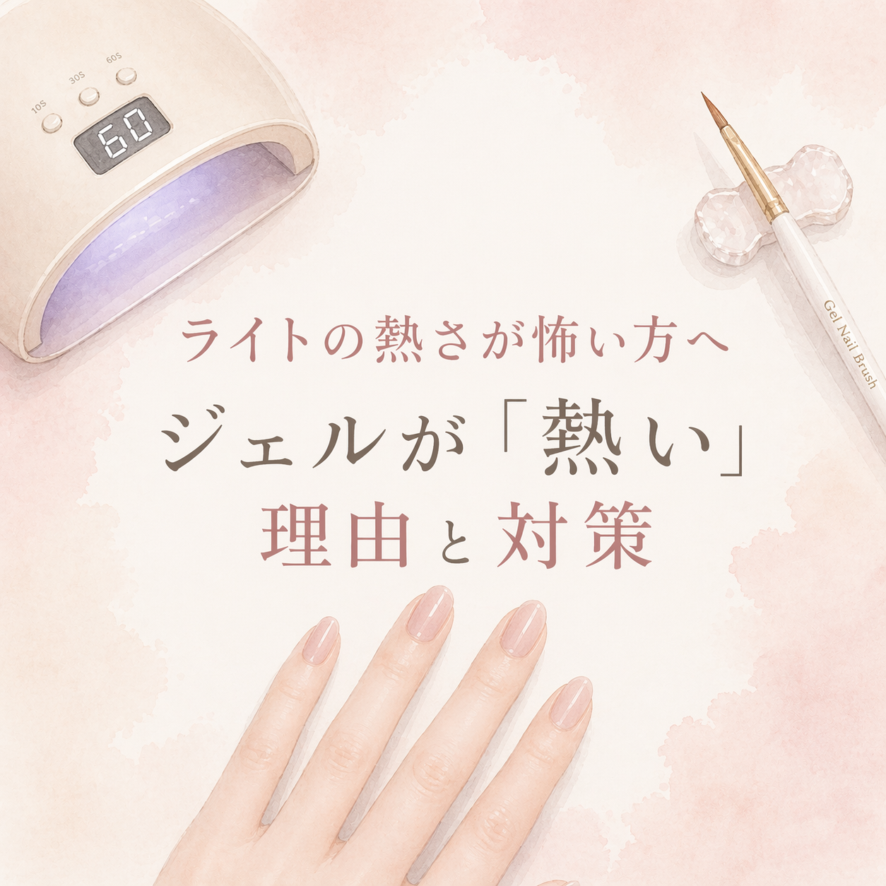 ライトの熱さが怖い方へ。ジェルが「熱い」理由と対策