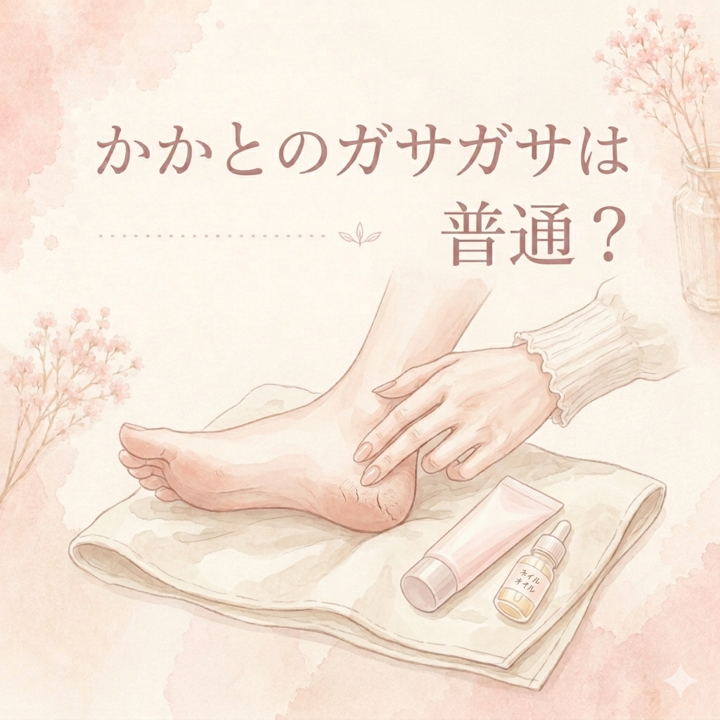 かかとのガサガサは普通？原因とセルフケア