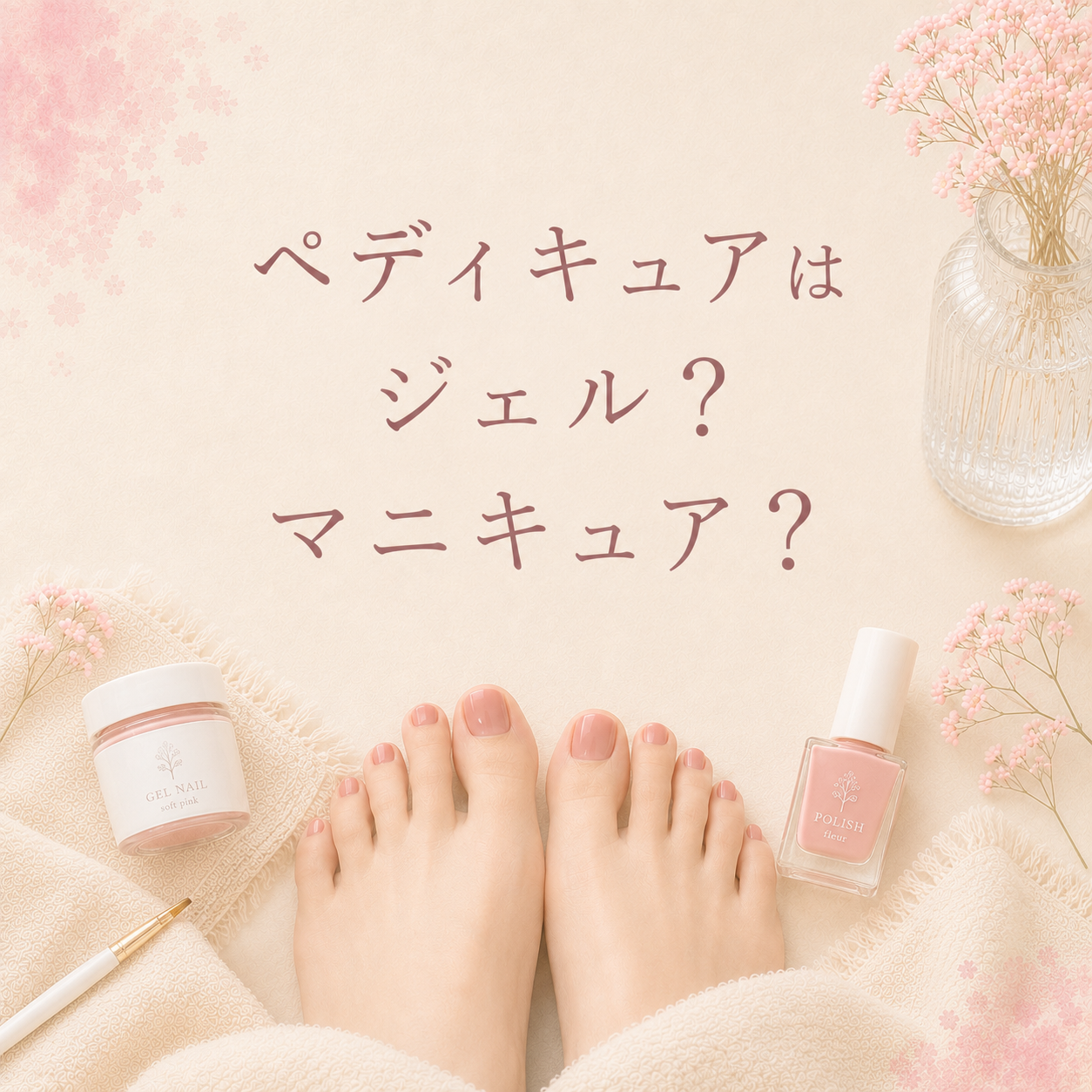 ペディキュアはジェル？マニキュア？