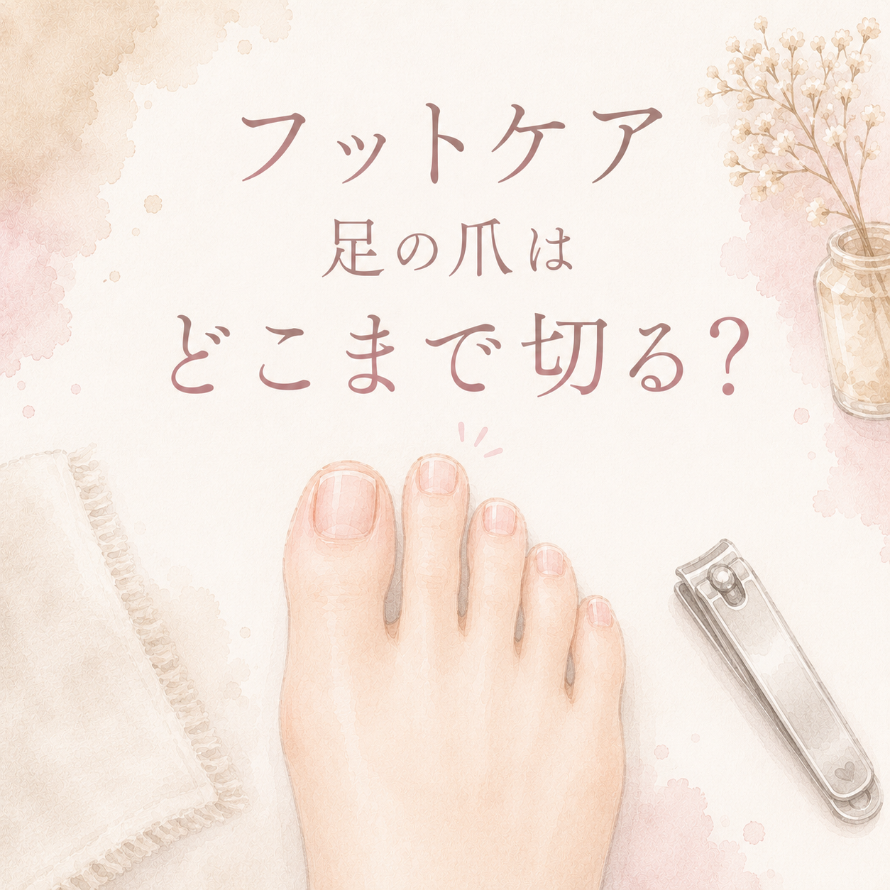 足の爪、どこまで切ればいいの？