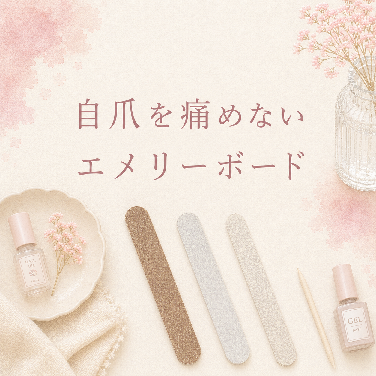 自爪を傷めないエメリーボード