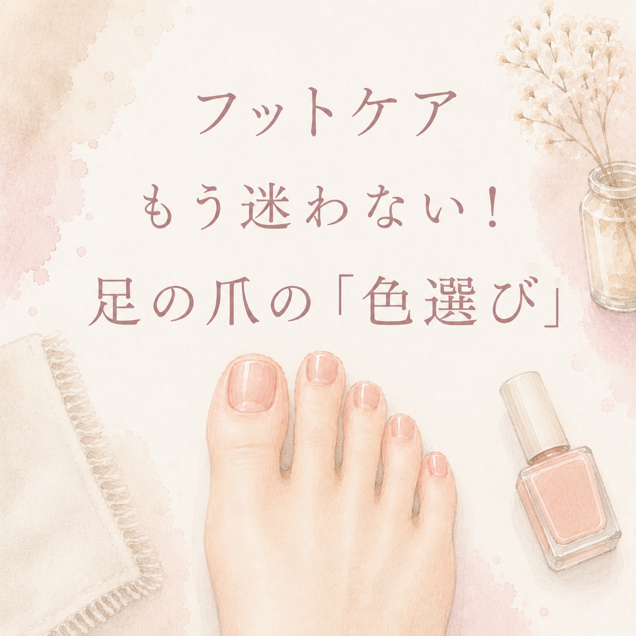 もう迷わない！足の爪の「色選び」