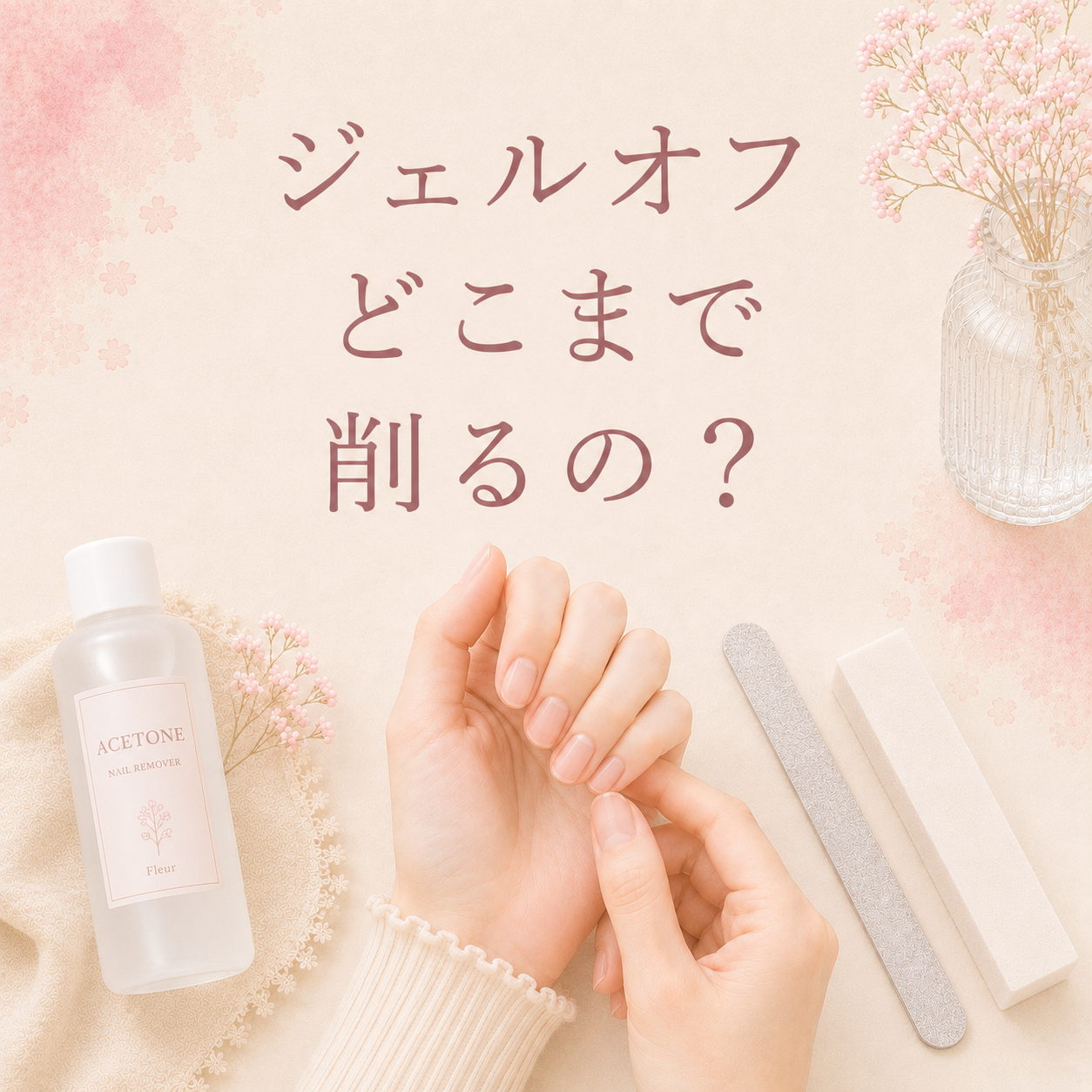 ジェルオフ、どこまでけずる？