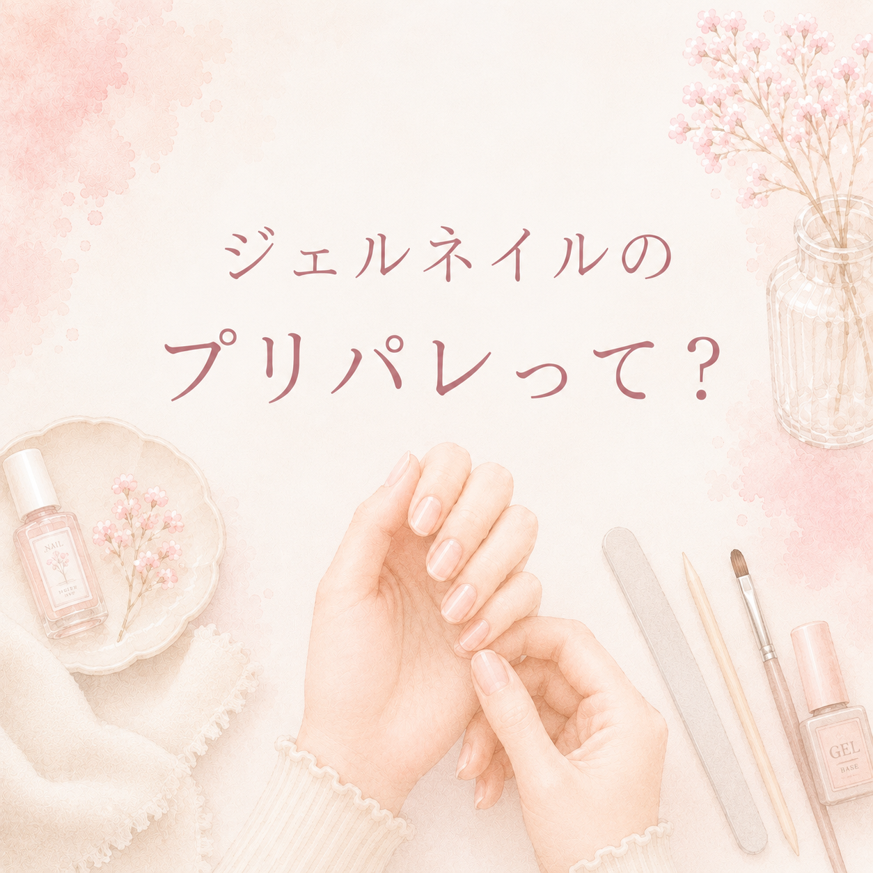 ジェルネイルのプリパレとは？正しいやり方とコツ