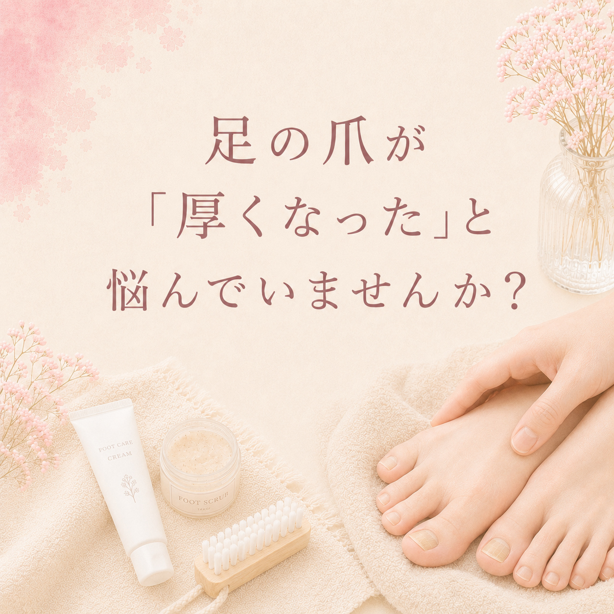 足の爪が「厚くなった」と悩んでいませんか？