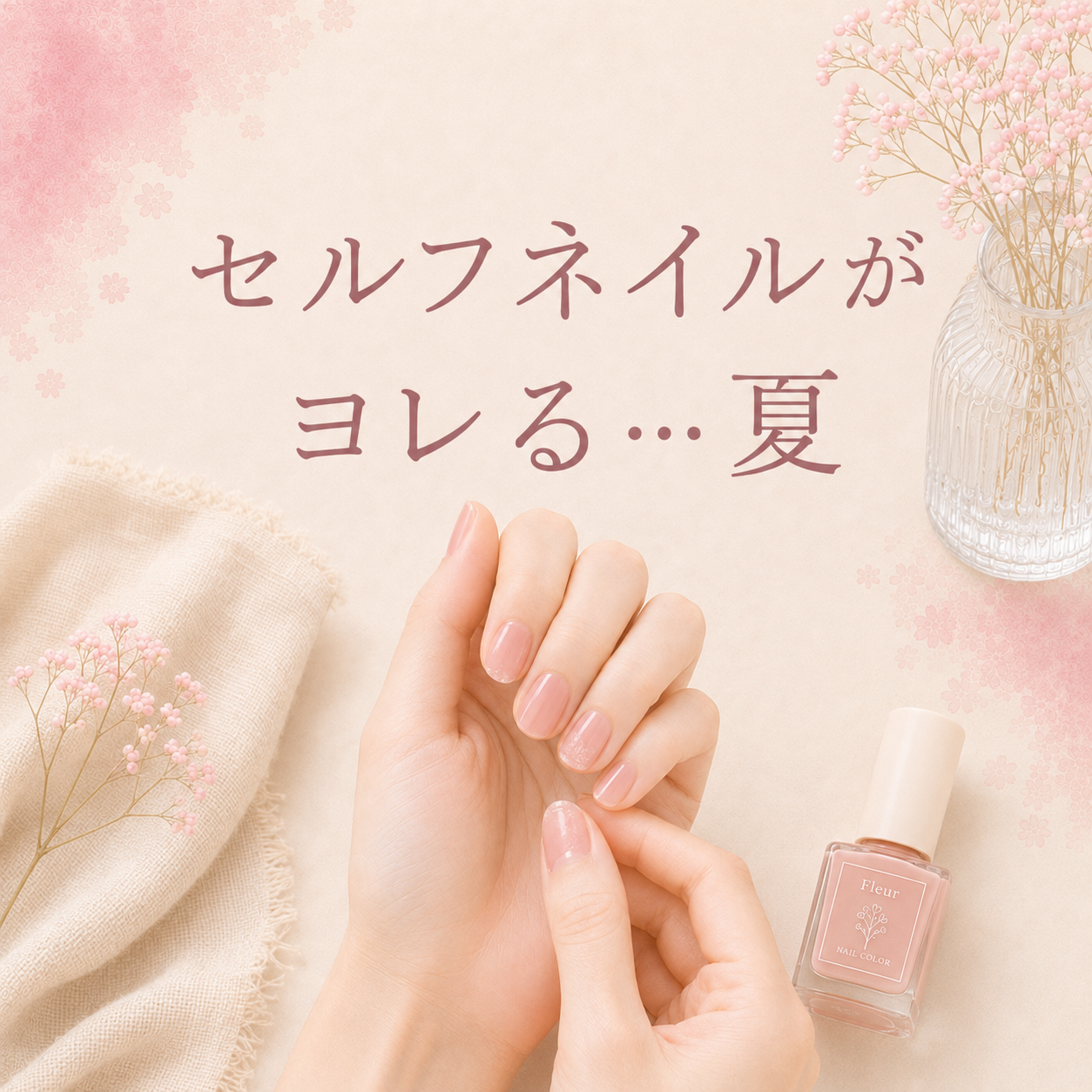 セルフネイルがヨレる夏。