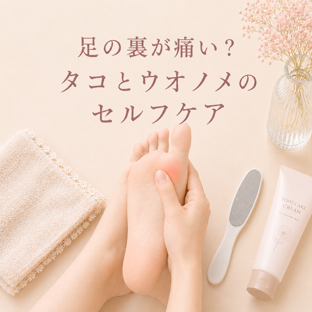 足の裏が痛い？タコとウオノメのセルフケア