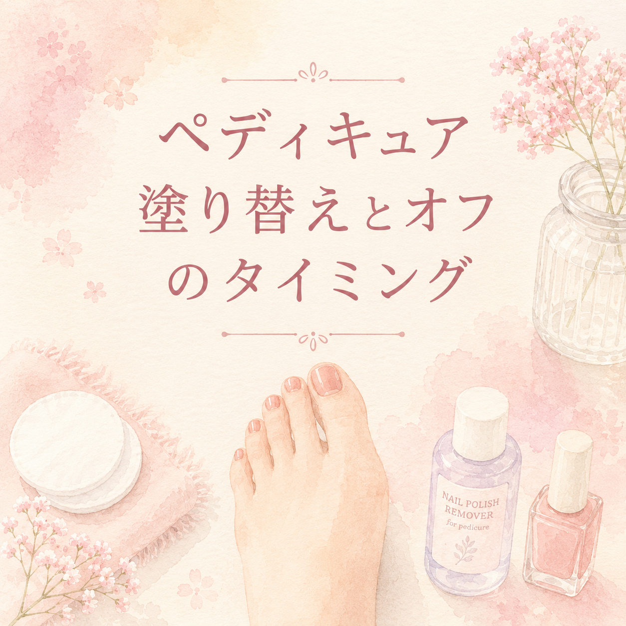 ペディキュアの寿命は？塗り替えとオフのタイミング