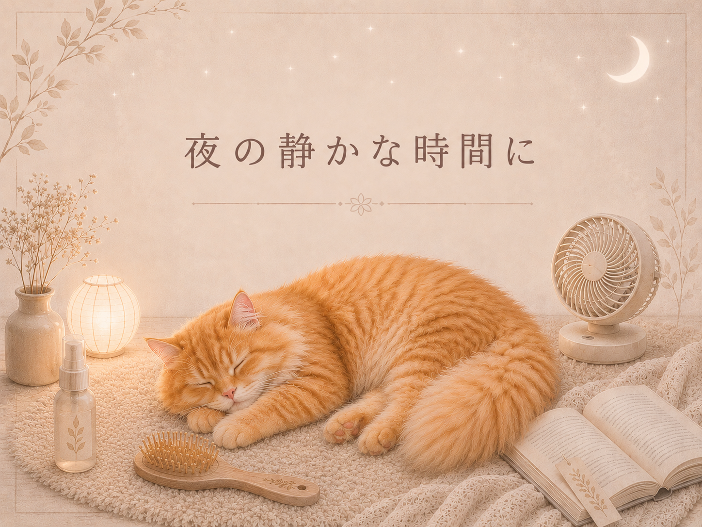 夜の静かな時間に/猫と過ごす時間
