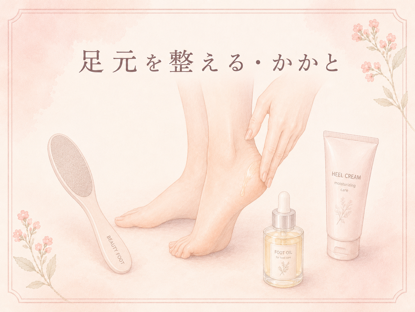～セルフネイルに寄り添う道具たち～（かかと）