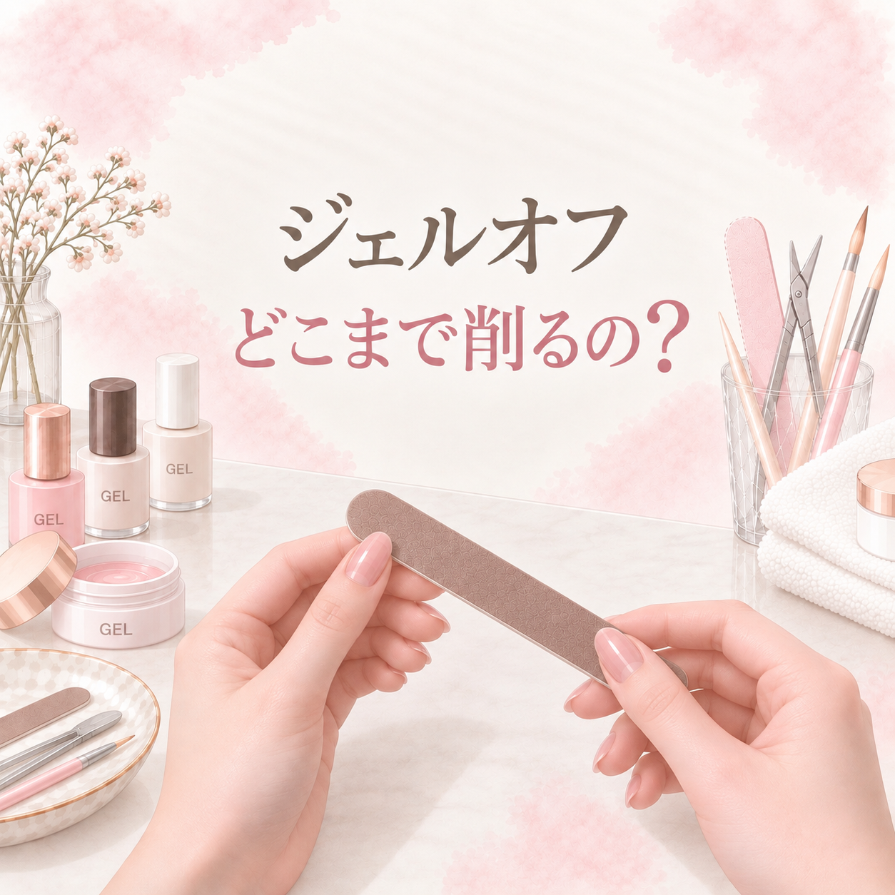 ジェルオフ、どこまで削るの？