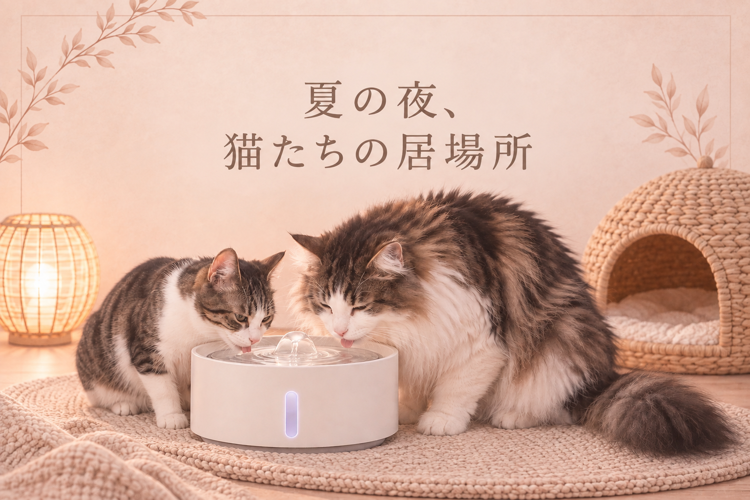 夏の夜、猫たちの居場所