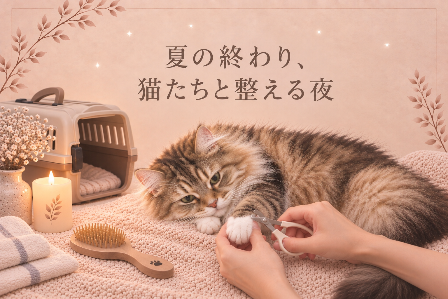 夏の終わり、猫たちと整える夜