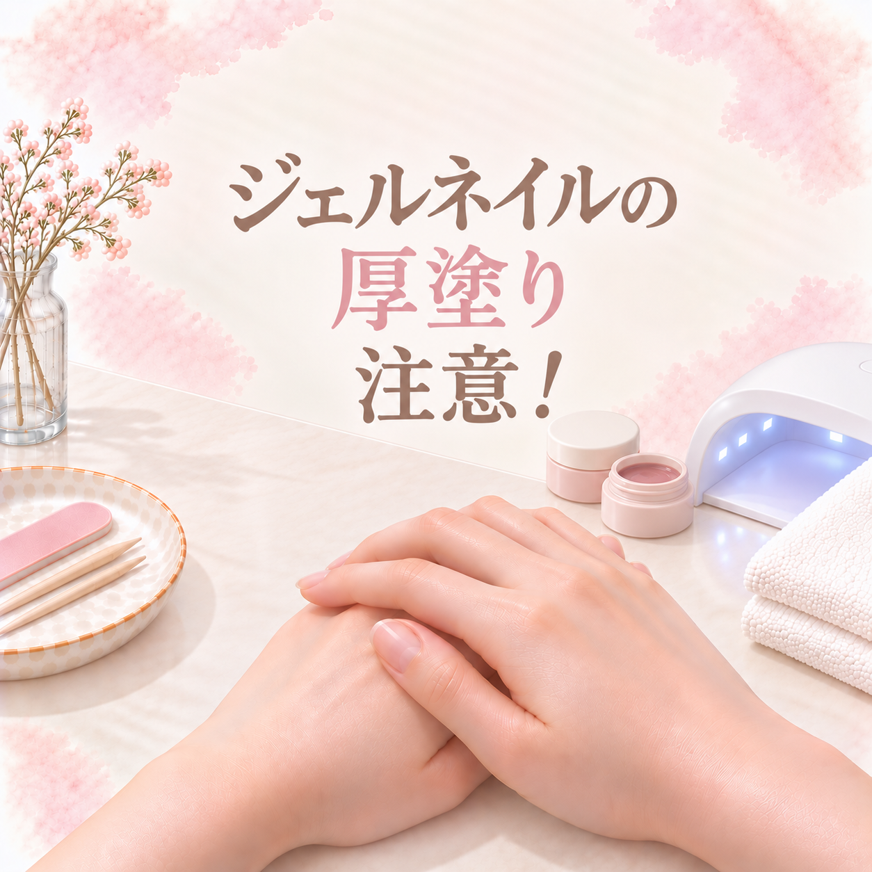 ジェルネイルの厚塗りに注意したい理由