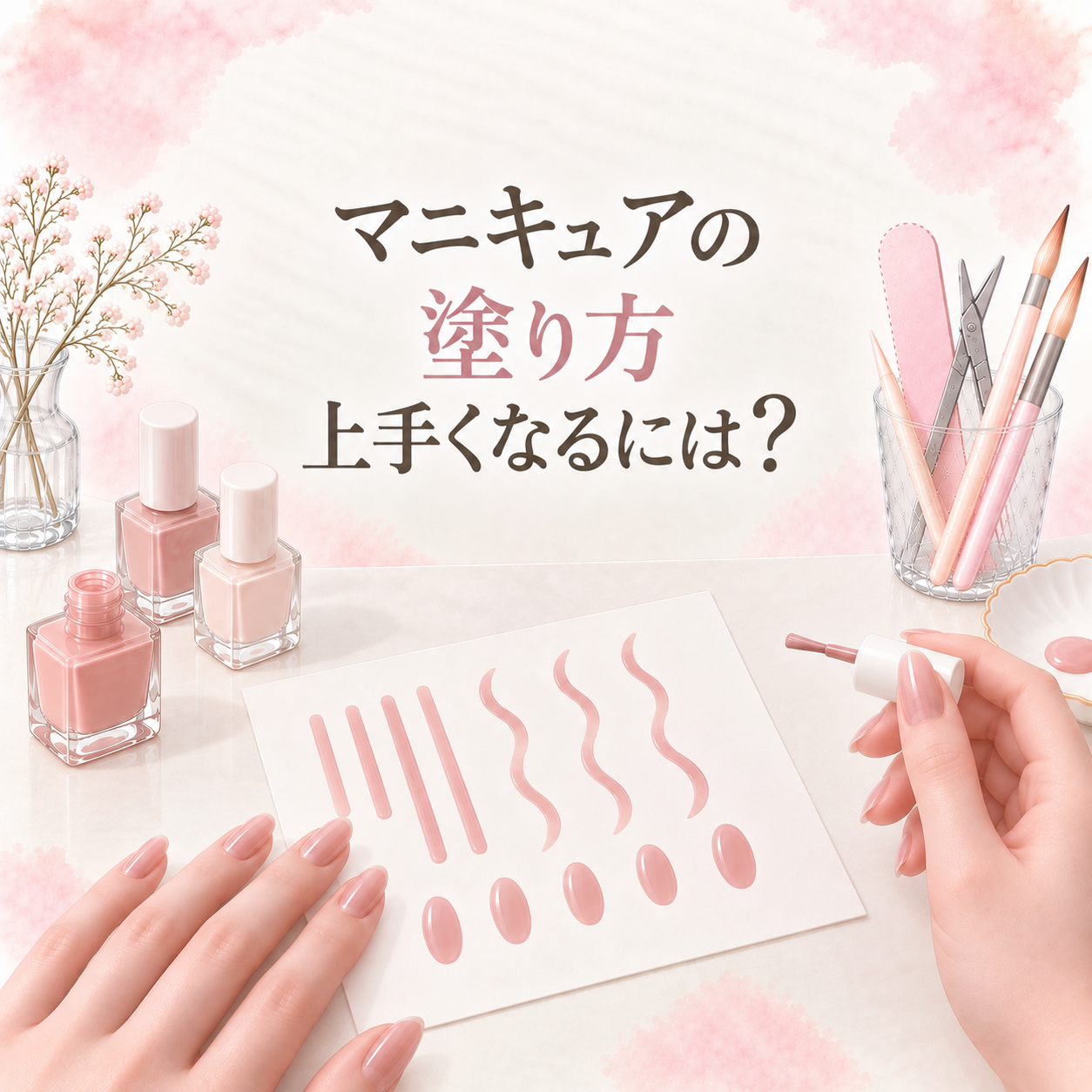 マニキュアの塗り方、上手くなるには？