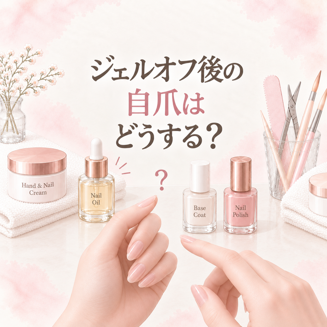 ジェルオフ後の自爪はどうする？薄くなった爪のケア