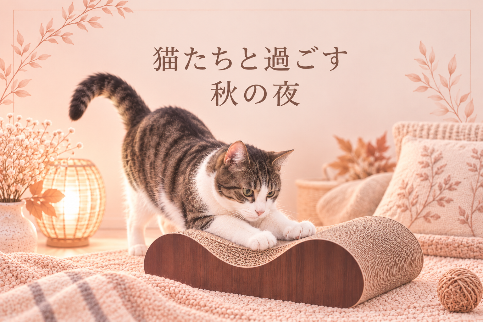 猫たちと過ごす秋の夜