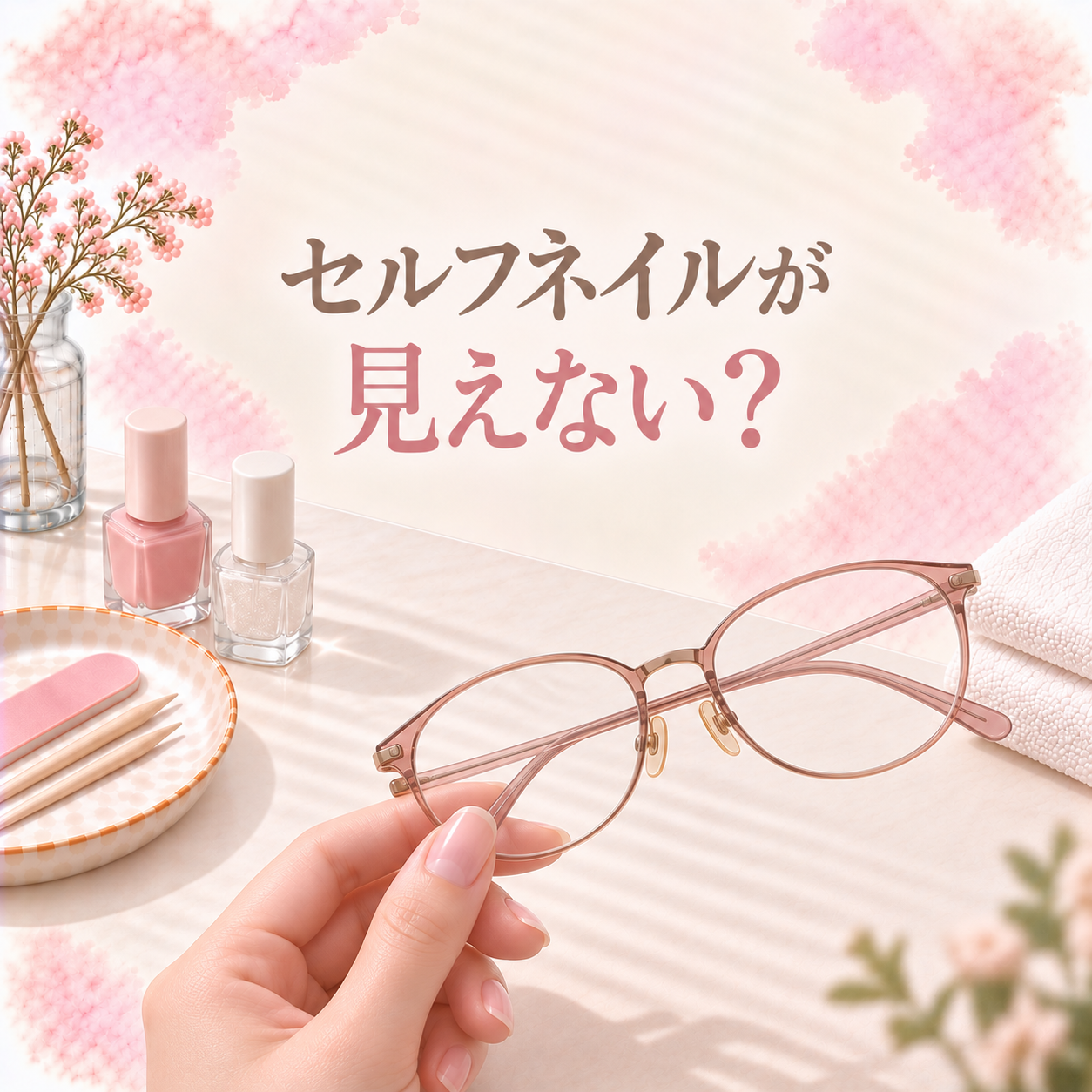セルフネイルが見えない？老眼でもネイルを楽しむメガネの選び方