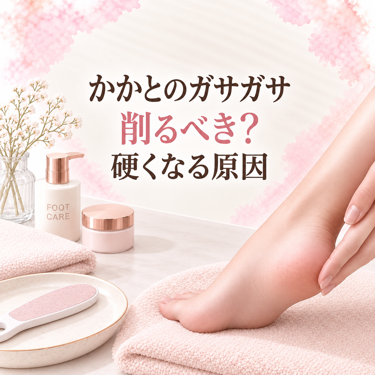 かかとのガサガサは削るべき？硬くなる原因と削る前のチェック基準
