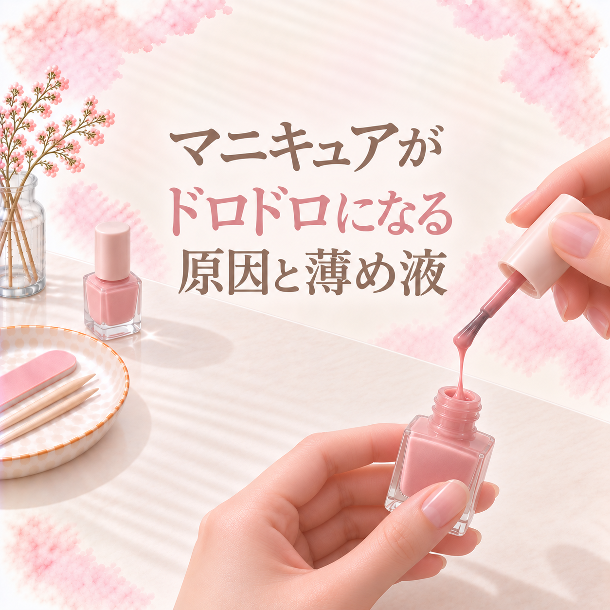 マニキュアがドロドロになる原因｜薄め液の使い方