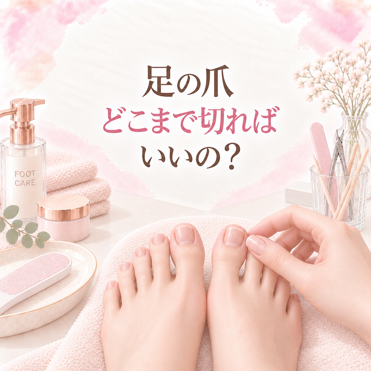 足の爪、どこまで切ればいいの？