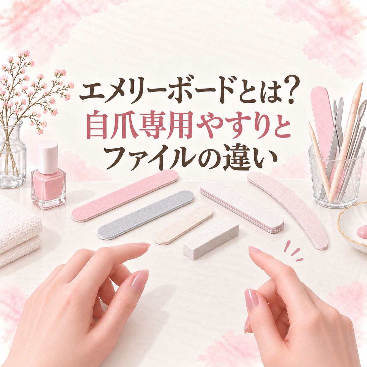エメリーボードとは？自爪専用ヤスリの特徴とファイルの違い