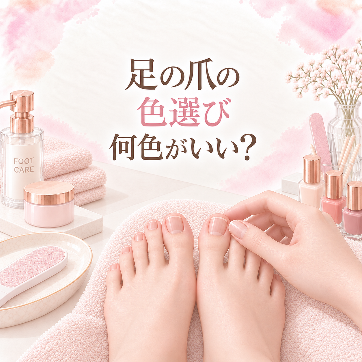 足の爪の色選び、何色がいい？