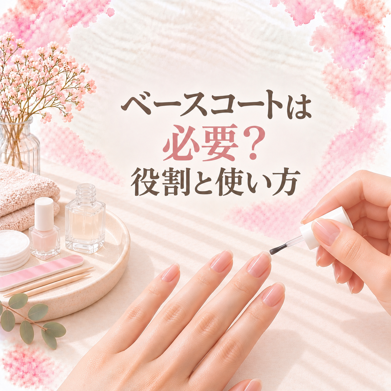 ベースコートは必要？自爪を保護する役割と使い方