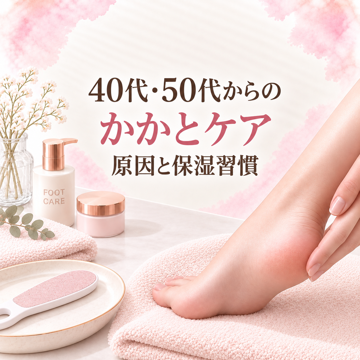 ４０代・５０代からのかかとケア｜乾燥しやすくなる原因と毎日の保湿習慣