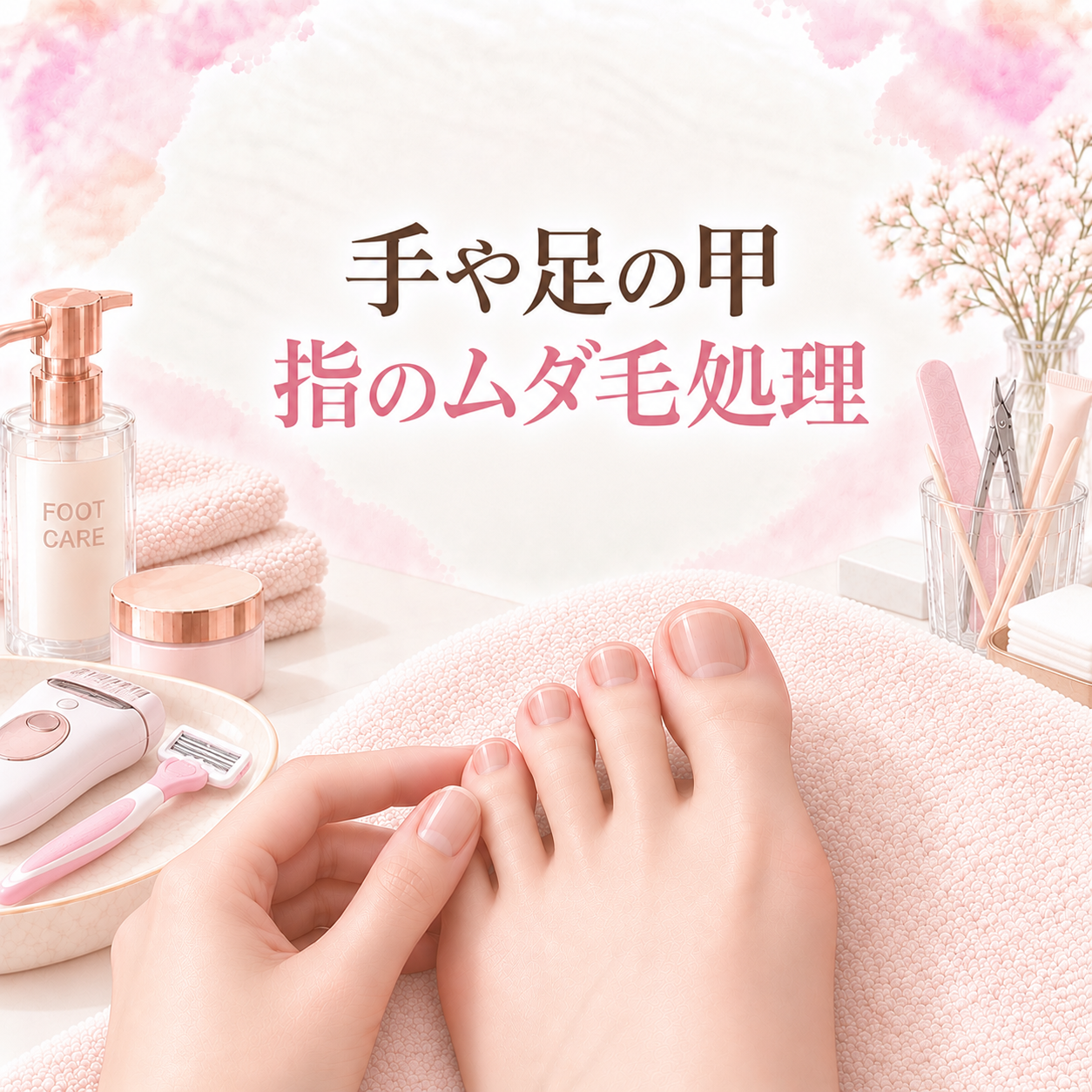 手や足の甲・指のムダ毛の処理