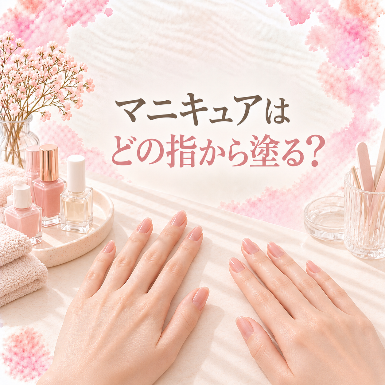 マニキュアはどの指から塗る？セルフネイルが失敗しにくい順番