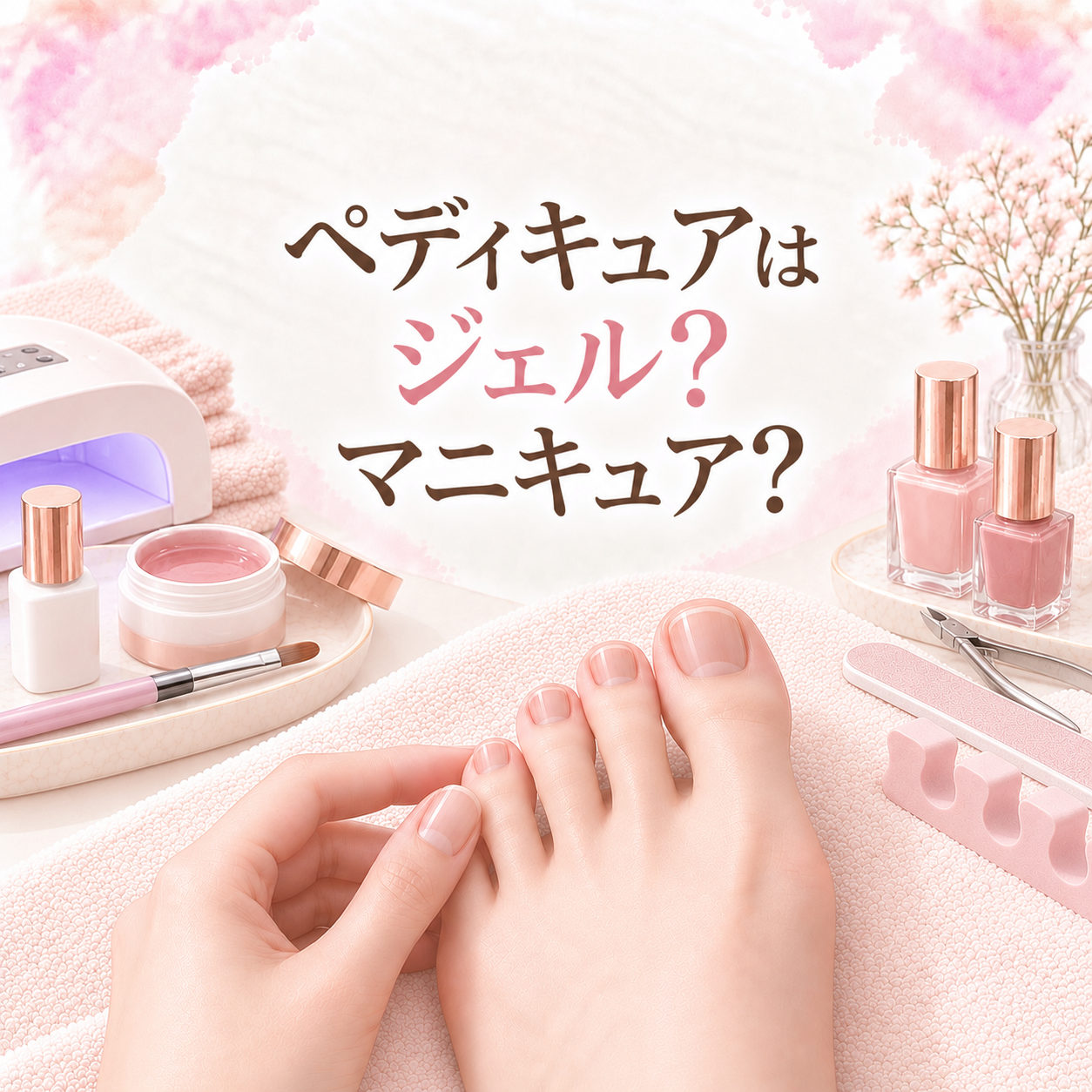 ペディキュアはジェル？マニキュア？