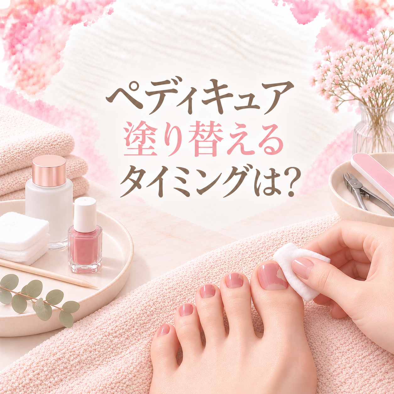 ペディキュアを塗り替えるタイミングは？欠け・つや落ちの補修と見栄えを保つコツ