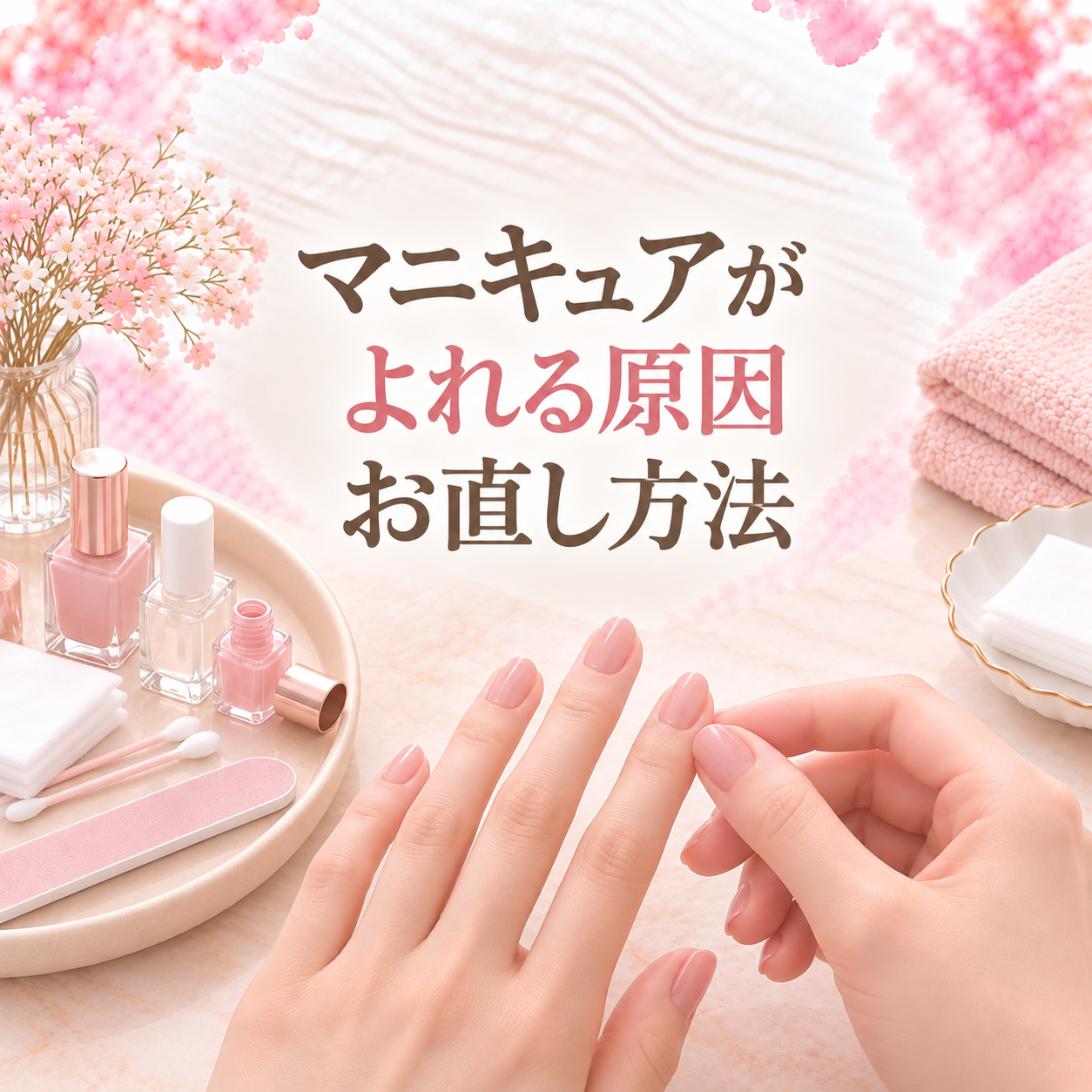 マニキュアがヨレる原因｜失敗したときのお直し方法