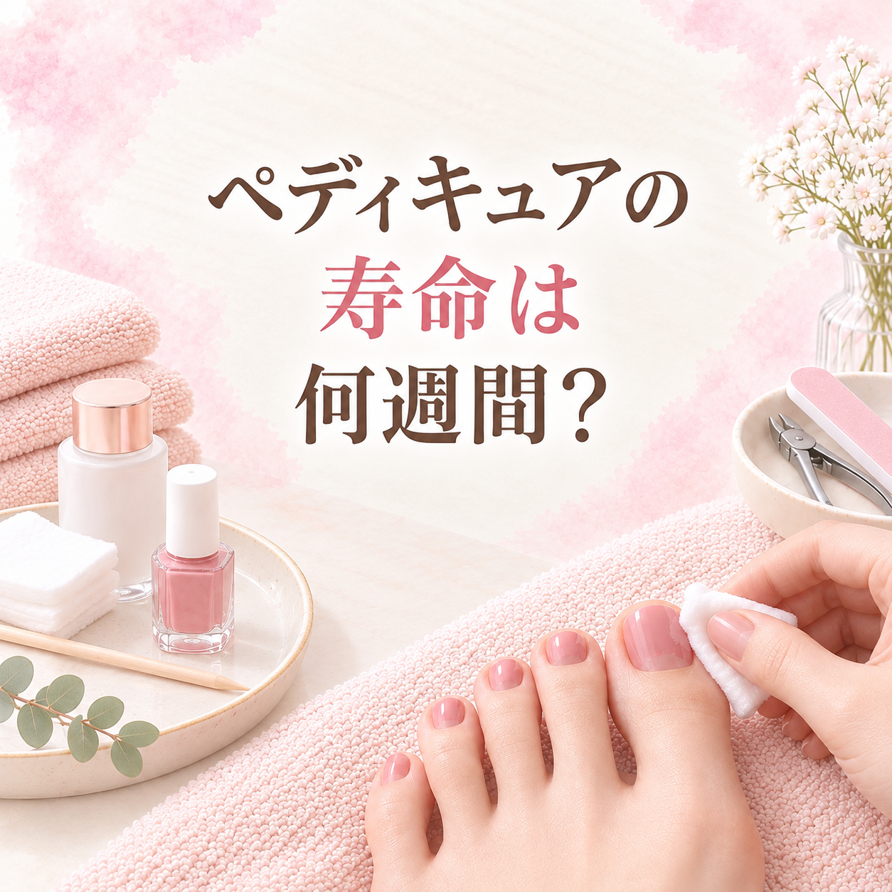 ペディキュアの寿命は何週間？剥がれていなくてもオフすべき理由と自爪ケア